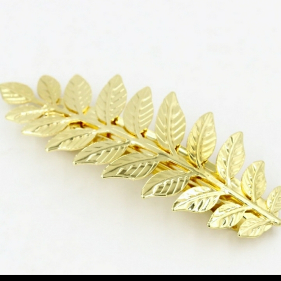 🌟3/$10💥Gold leaf hair barrettes - Picture 2 of 5